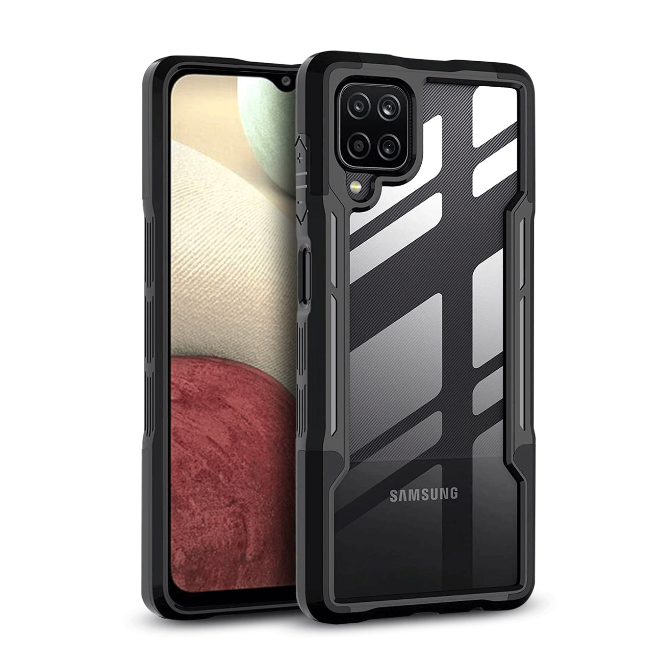 Shockproof Excellent Grip with Silky Feeling for Samsung A12 5G In Black